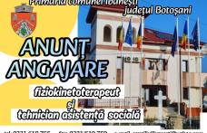 Primăria comunei Ibănești organizează concurs pentru ocuparea a două posturi vacante