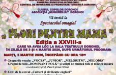 Spectacol omagial „Flori pentru mama” 2026 organizat de Clubul Copiilor Dorohoi. Vezi programul!