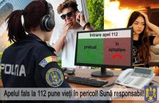 Șase persoane sancționate pentru apelare falsă a numărului de urgență 112