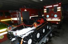 Bărbat înjunghiat din Bodeasa, adus cu ATV-ul pe şenile la ambulanţă - VIDEO