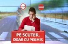 Scuterist prins fără permis de conducere de polițiștii rutieri
