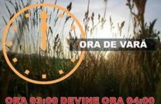 Trecem la ora de vară: în această noapte, ora 3.00 devine ora 4.00