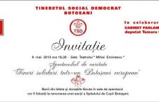 TSD Botoșani și deputatul Tamara Ciofu organizează de Ziua Europei evenimentul de caritate „Tineri Solidari într-un Botoșani European”