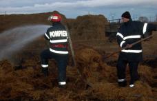 Furaje incendiate din joacă de un copil