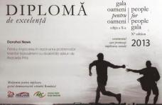 Dorohoi News a primit premiul de Excelenţă la „Gala Oameni pentru Oameni”, ediția a X-a, 2013 - FOTO
