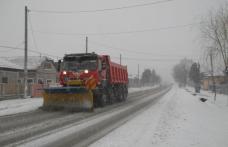Peste 50 de utilaje de deszăpezire acționează pe drumurile naţionale şi judeţene 