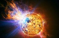 Patru erupții solare puternice produse în ultimele zile dintr-o pată solară de dimensiunea lui Jupiter
