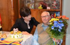 Botoșăneanul care se sărbătorește odată cu Marea Unire felicitat de senatorul Doina Federovici - FOTO