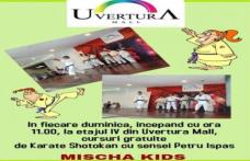 Cursuri gratuite de karate pentru copii la Uvertura Mall