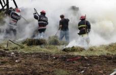 15 tone de furaje distruse intr-un incendiu