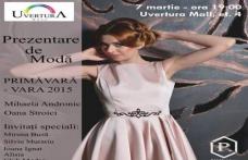 Prezentarea de Modă a Primăverii astăzi la Uvertura Mall