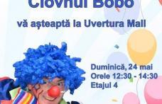 Clovnul Bobo vă invită la distracție: Vezi ce evenimentele sunt în acest week-end la Uvertura Mall!
