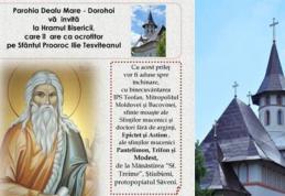 Invitație la hramul Parohiei „Sfântul Ilie” Dealu Mare – Dorohoi