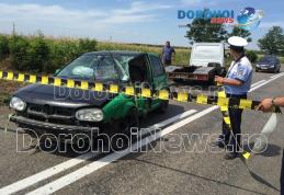 Accident spectaculos pe DN 29A Dorohoi-Darabani. Un șofer aproape de comă alcoolică era să producă o tragedie - FOTO
