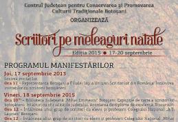 Manifestare culturală la Botoșani „Scriitori pe meleaguri natale”. Vezi programul manifestării