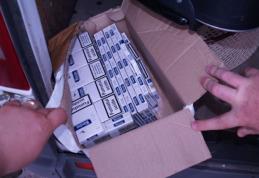 Peste trei mii de țigări de contrabandă depistate într-un autoturism înmatriculat în Bulgaria 