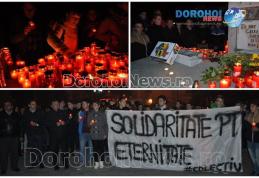 Mobilizare fără precedent la Dorohoi. Peste 500 de oameni la MARŞUL de solidaritate cu victimele din Club Colectiv VIDEO /FOTO