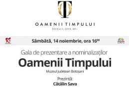 Gala Locală Oamenii Timpului Botoșani! Vezi când și unde va avea loc! 