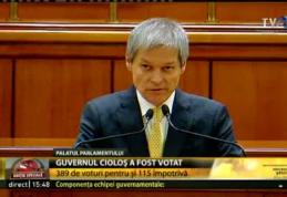 Cioloş, după ce a primit votul de încredere al Parlamentului: Veţi avea în guvern un partener deschis