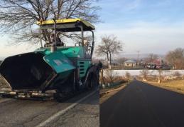 Noi asfaltări pe drumul naţional Botoşani – Dorohoi - FOTO