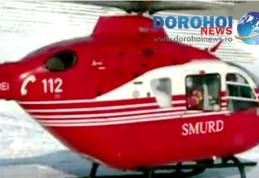 Bărbatul ars în incendiul de la Broscăuți se zbate între viață și moarte! El a fost transferat cu un elicopter la București!