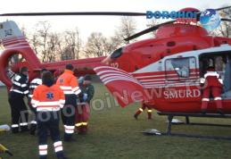 Femeie din Dorohoi cu blocaj atrioventricular preluată de un elicopter SMURD şi transportată la Iaşi - FOTO