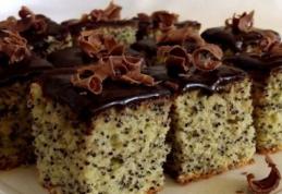 Prăjitură cu mac glazurată