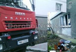 Momente de panică la Dorohoi, după ce un apartament a luat foc – FOTO