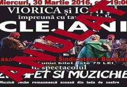 Clejanii au anulat concertul „Zaiafet și Muzichie” programat la Botoșani
