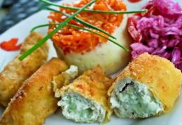 Piept de pui umplut cu cremă de brânză