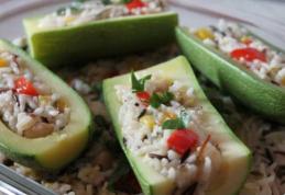 Dovlecei umpluţi cu orez