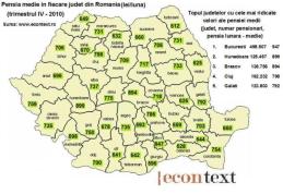 Harta pensiilor si a pensionarilor din Romania! Unde sunt cei mai multi/putini pensionari si ce pensii au ei