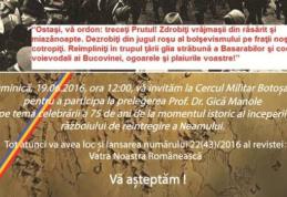 Profesor din Dorohoi invită la prelegere istorică și lansare de revistă