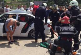Impact devastator! BMW transformat într-un morman de fiare după ce șoferul a pierdut controlul volanului - FOTO