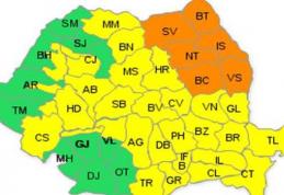 Cod portocaliu de vijelii în Moldova, inclusiv Botoșani, până miercuri dimineață