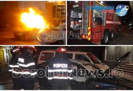 Incredibil! Autoturism cuprins de flăcări în centrul municipiului Dorohoi – VIDEO/FOTO