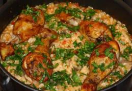 Pilaf cu legume şi carne de pasăre