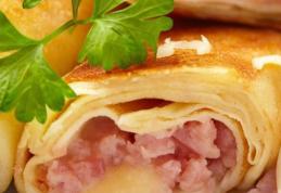 Clătite cu şuncă şi caşcaval