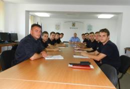 Elevi din anul I al Școlii Militare de Subofițeri, în practică la Jandarmeria Botoșani