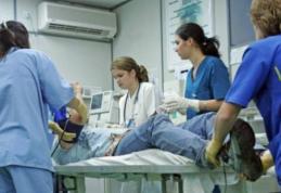 Angajat al Societatăţii DEDEMAN transportat la spital cu piciorul fracturat