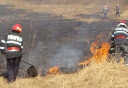 Trei incendii de vegetaţie uscată provocate din neglijenţă