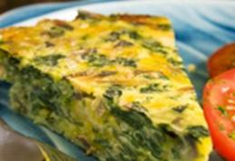 Budincă de spanac cu mozzarella