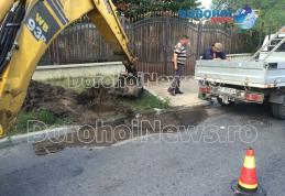 Avarie la conducta de apă pe strada Luceafărul din Dorohoi. Vezi unde se oprește apa! - FOTO