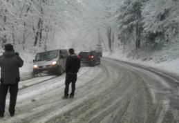 Strat de zăpadă de 26 de cm în România