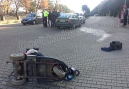Accident pe Bulevardul Victoriei din Dorohoi! Femeie cu handicap locomotor lovită de o mașină - FOTO