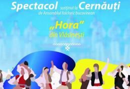 Ansamblul Hora din Vlăsinești reprezintă folclorul autentic românesc de Ziua Națională a României la Cernăuți 