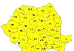 Avertizare METEO : Cod galben de precipitaţii pentru întreaga ţară