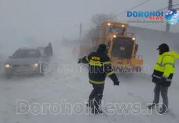 Intervenție a autorităților pentru deblocarea drumurilor. Vezi video de la ieșirea din Dorohoi! - VIDEO