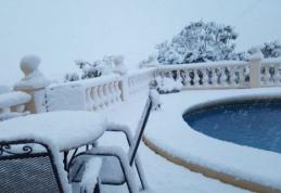  Fenomen meteo bizar: în prag de primăvară, a nins în Spania