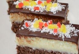 Prăjitură cu cocos și ciocolată